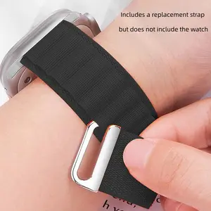 High Mountain Nylon Watch Band for Apple Watch Series 11/10/9/8/7/se/6/5/4, Breathable Fashion Strap for Iwatch Ultra 49mm-40mm, Smart Watch Straps