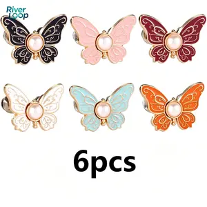6pcs Butterfly Waist Tighteners for Women, Pants Waistband Button Pins Buckle No Sew No Tools Adjustable Clips Knots Supplies for Loose Jeans Skirts Dress