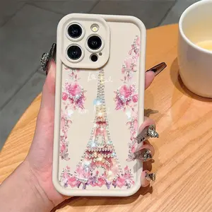 Eiffel Tower Pattern Phone Case, Anti-drop Cellphone Protective Case, Total Protective Shockproof Mobile Phone Cover for iPhone 11 12 13 14 15 16 Pro Max/Pro/Plus