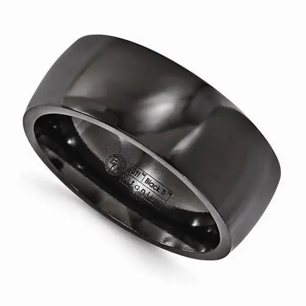 Edward Mirell Titanium Black Ti Ring - 8mm