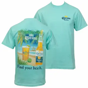 Corona Extra Find Your Beach Back Print T-shirt Blue