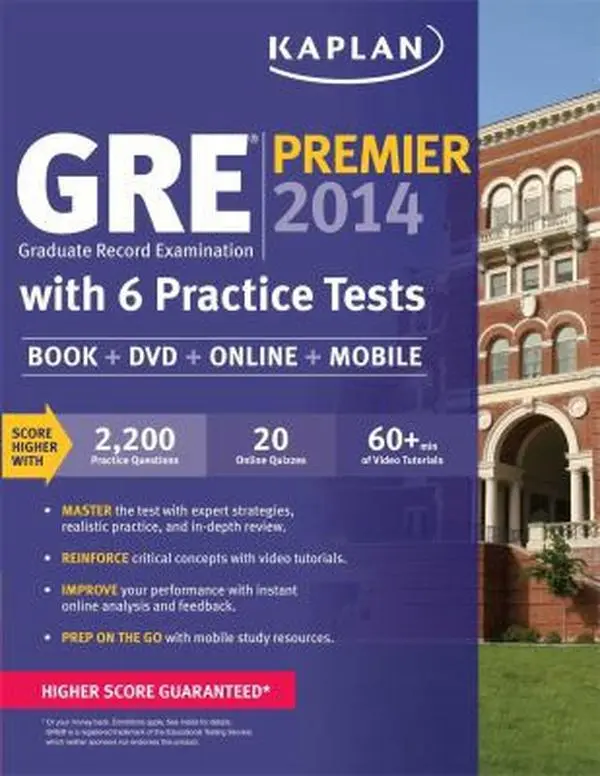 USED-Kaplan GRE Premier 2014 with 6 Practice Tests: book + online + DVD + mobile by Kaplan (Paperback)