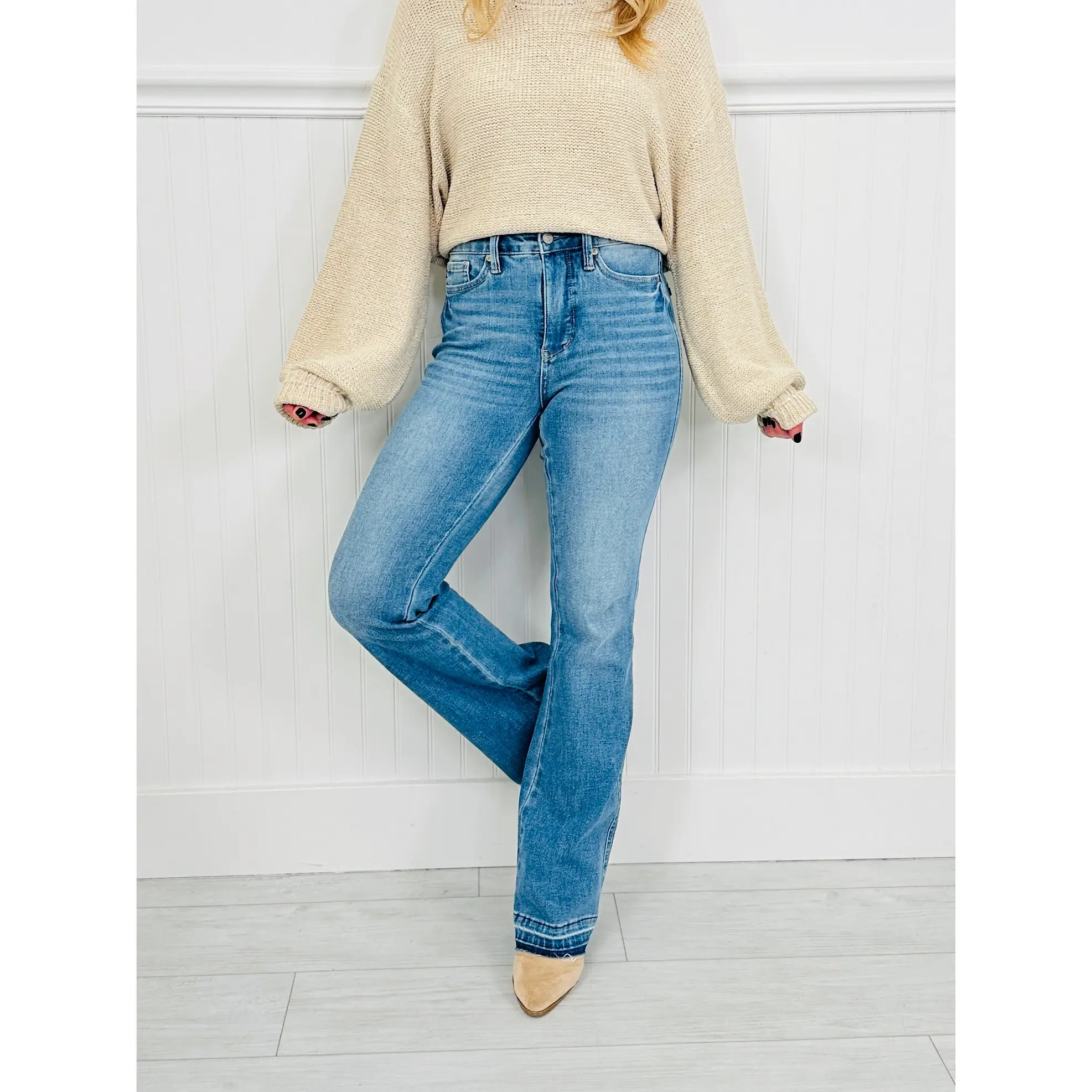 Judy Blue Shift In Seasons Tummy Control Slim Bootcut Jeans