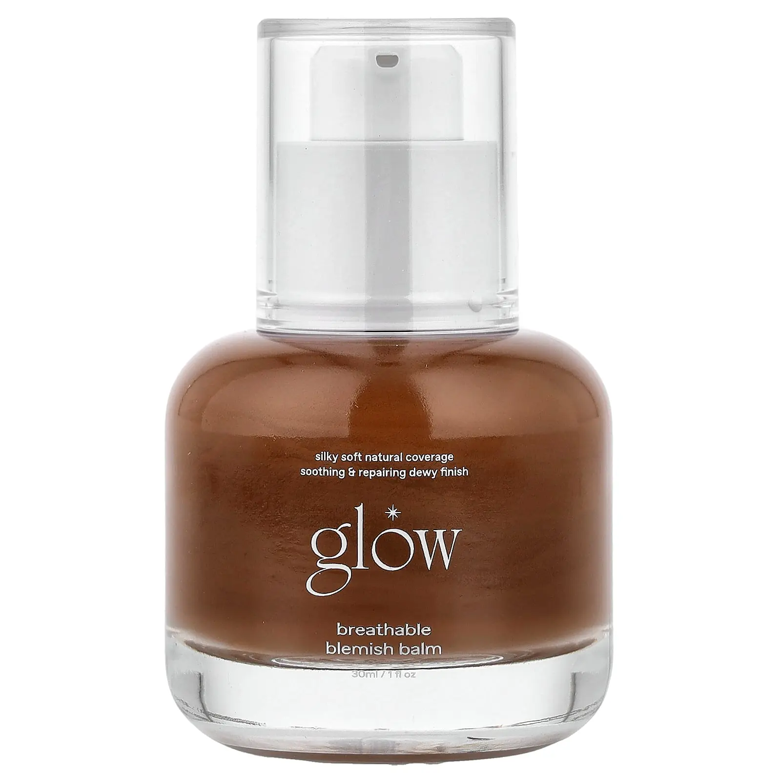 Glow Breathable Blemish Balm, For All Skin Types, Brown, 1 fl oz (30 ml)