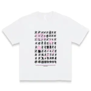 Grunge Scribble Rose Abstract Art Print Women's Edgy Aesthetic Casual Top For Y2K Outfits & Concert Wear