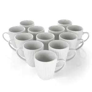 Elama 12 Piece 8 Oz. Elle Mug Set