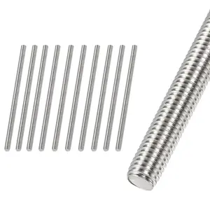 M6 x 110mm Fully Threaded Rod & Studs, 304 Stainless Steel Right Hand Threads Rods, M6-1 Thread Pitch for Anchor Bolts, Clamps, Hangers and U-Bolts 10pcs