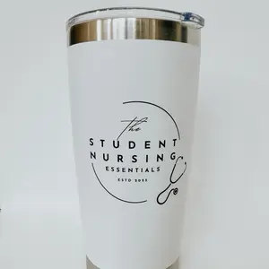 The Student Nursing Essentials 20oz Double Wall Insulated Coffee Mug with Logo Design | Drinkware | Dishwasher Safe | BPA Free