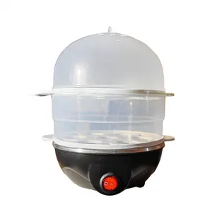 Fast Egg Cooker! Single layer holds 7 eggs, expandable to 14. Perfect for hard - boiled, poached, and soft - boiled eggs, plus steamed eggs. Also great for steaming corn and pumpkin—your ultimate steamer for all your cooking needs!