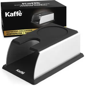 Kaffe 2-in-1 Espresso Tamping Mat - Detachable Tamper Mat & Portafilter Holder – Anti-Slip Base, Stainless Steel & Food Safe Silicone