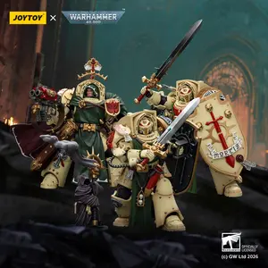 JOYTOY Warhammer 40k 1/18 Action Figures Dark Angels Deathwing Knight  With Power Sword, Storm Shield and teleport homer