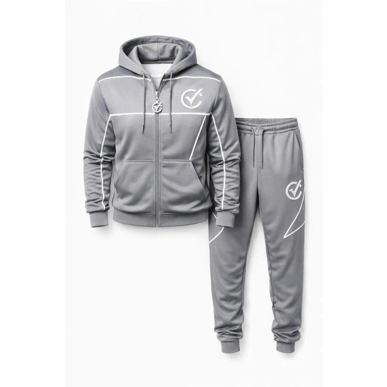 ChoZen Premium Men’s Embroidered Track Suit – Luxury Two Piece Hoodie and Jogger Set