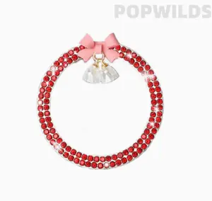 Car One-click Start Decor Sticker, Diamond Inlaid Bow Ignition Ring, Shiny Crystal Bell Pendant, Luxury Auto Interior Ornament, Stylish Button Decoration, Elegant Car Accessory, Easy Installation to Upgrade Your Car Interior Look