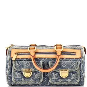 Pre-owned Louis Vuitton Denim Shoulder Bags Neo Speedy Bag by Rebag