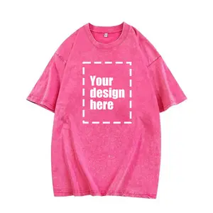 Holafish Custom Oversized Acid Wash T-Shirts Add Your Own Photo and Text Design to a Washed Vintage Casual T-Shirt for Men and Women,Anniversary Gifts