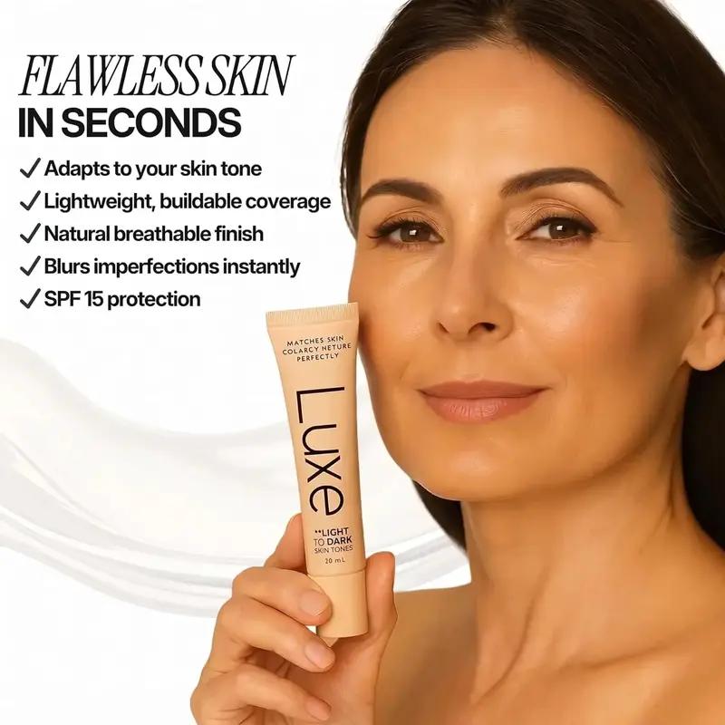 Luxe Color Changing Foundation | Instantly Adapts to Your Skin, Buildable Coverage, 12H Wear, Natural Glow Makeup