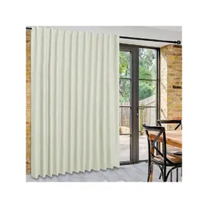 ADWCN Patio Sliding Door Curtains - Extra Wide Curtains For Glass Door, Room Divider Blackout Thermal Curtain Panel With Back Tab & Rod Pocket For Bedroom Partition