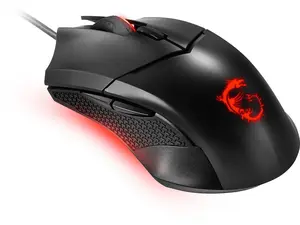 MSI Clutch GM08 Gaming Mouse, 4200 DPI, Optical Sensor, 3 Adjustable Weights, Red LED Lighting, Symmetrical Design MSI Clutch GM08 Gaming Mouse, 4200 DPI, Optical Sensor, 3 Adjustable Weights, Red LED Lighting, Symmetrical Design
