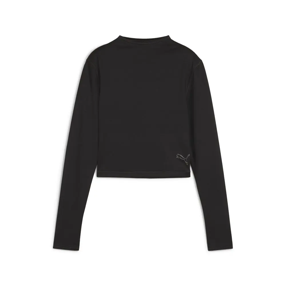 PUMA Womens Intergalactic Mock Neck Long Sleeve Shirt Casual Tops Casual - Black