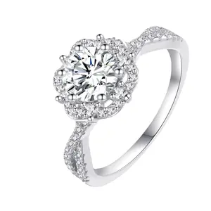 #25（Cinderella）925 Sterling Silver Synthetic Moissanite Ring