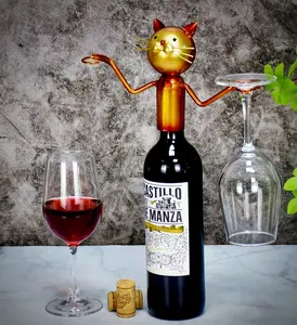 Modern Animal shaped wine rack with two wine glass holder