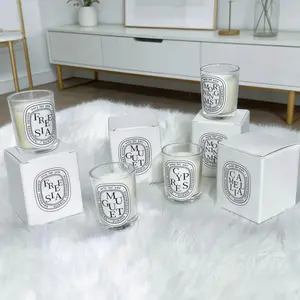 Hot Fragrance Scented Candle Romantic Gift Transparent Jar Aromatic Candles Light for Wedding Guest