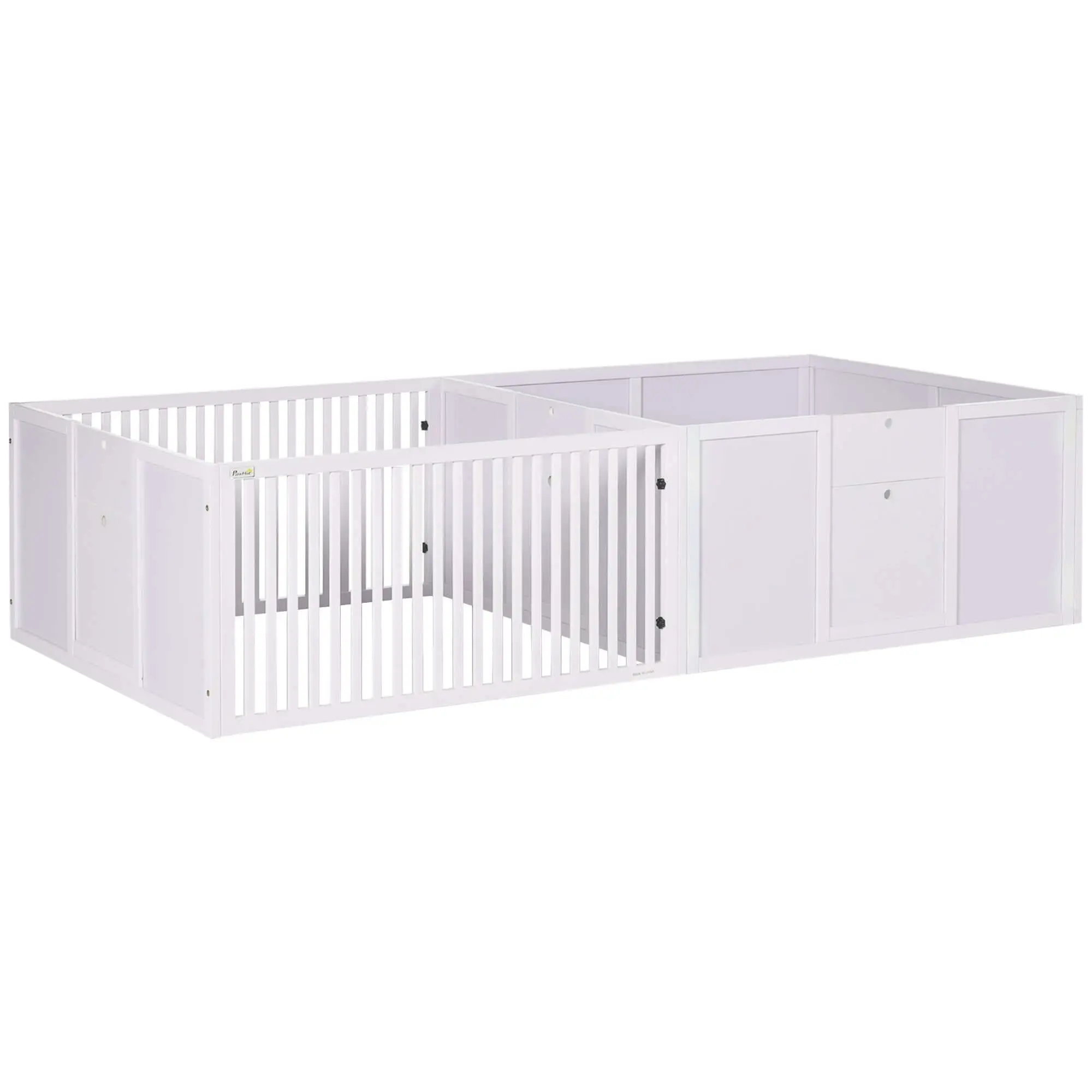 81" x 39" x 20" Whelping Box with Play Pen, Removable Doors
