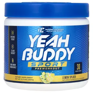 Ronnie Coleman Signature Series, Yeah Buddy Sport, Preworkout, Lemon Splash, 5.71 oz (162 g)