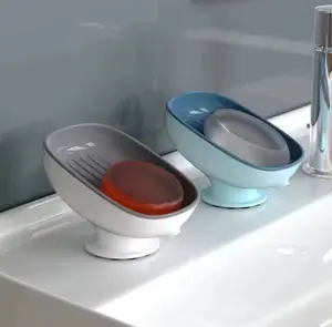 Self Draining Soap Dish - Super Suction Portable Soap Dish 1 PC