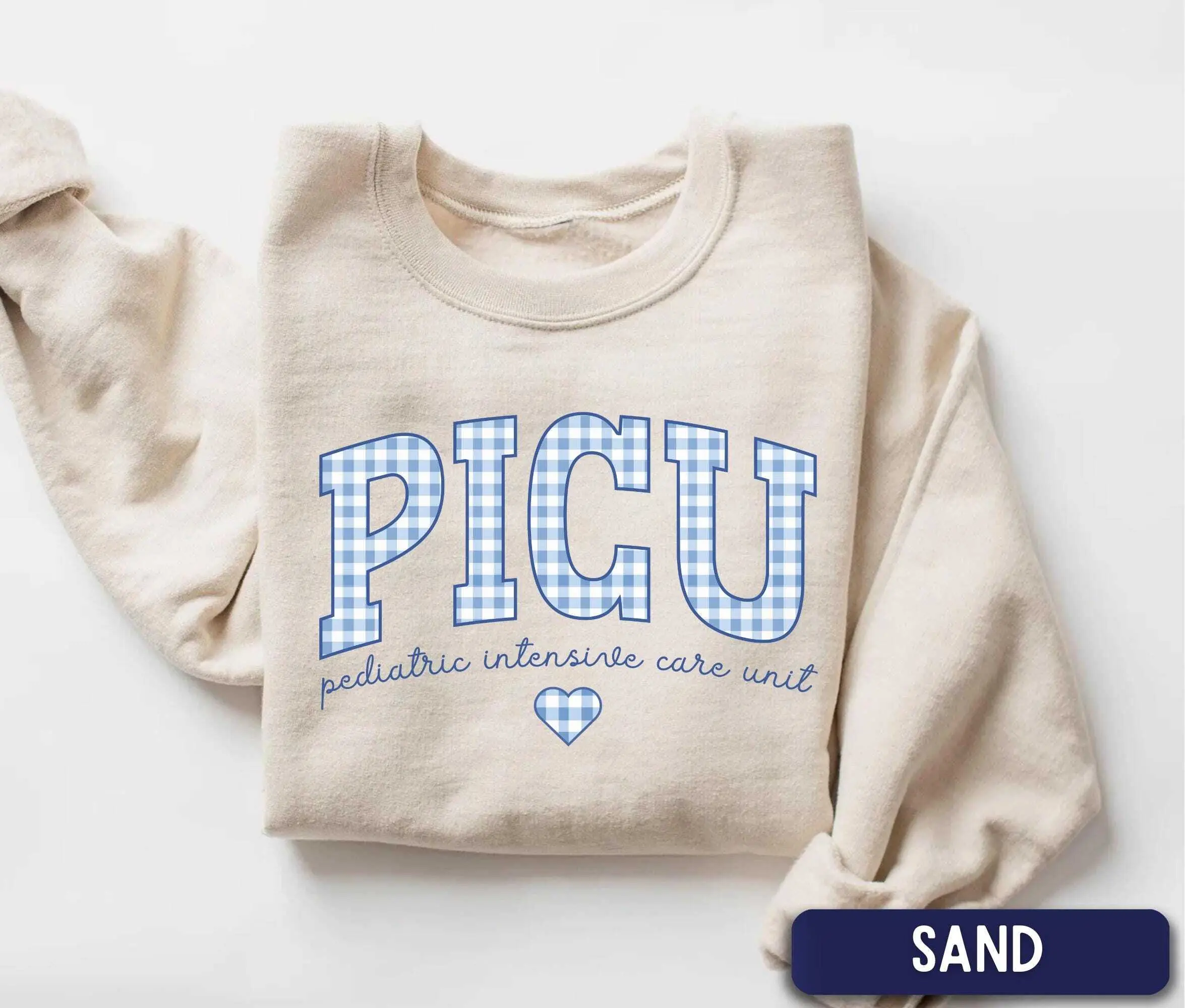 PICU Sweatshirt / Short Sleeve T-SHIRT , Pediatric ICU Nurse shirt, PICU Nurse