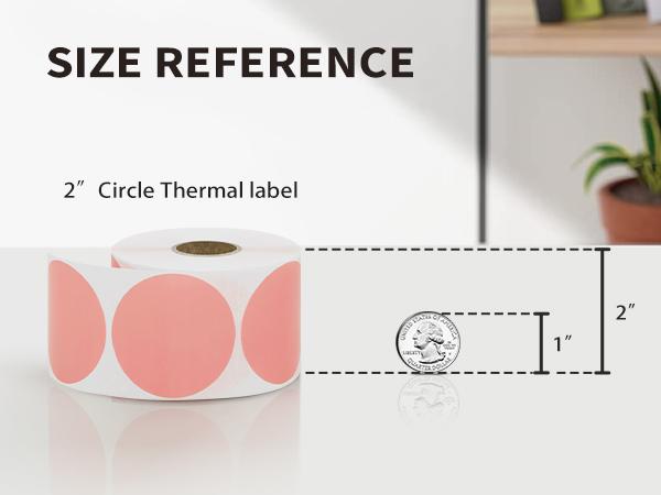 JADENS 2 Inch Round Direct Thermal Sticker Label, Self-Adhesive & Waterproof Label for DIY Logo, BPA & BPS Free, 750 Labels/Roll JADENS 2 Inch Round Direct Thermal Sticker Label, Self-Adhesive & Waterproof Label for DIY Logo, BPA & BPS Free, 750 Labels/Roll