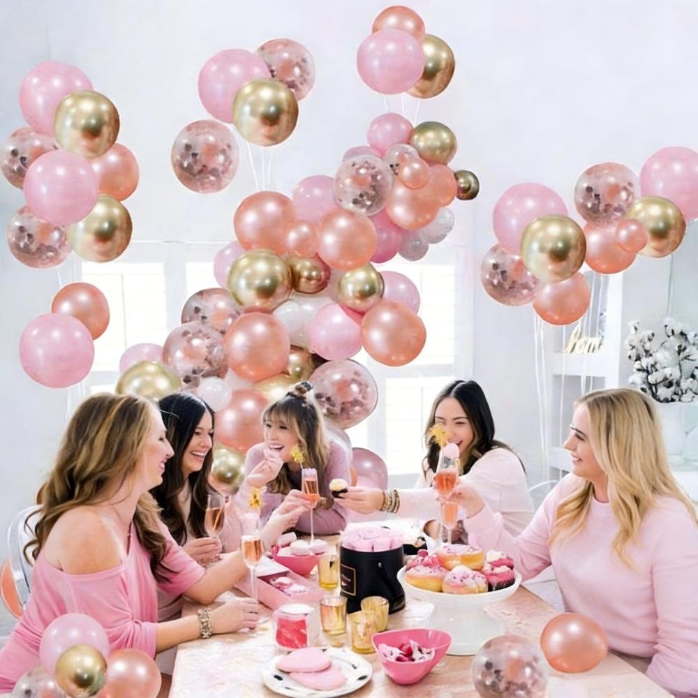 Rose Gold Champagne Bottle Balloon Garland Arch Kit - 120pcs Rose Gold & White Confetti Balloons with Happy Birthday Banner for 18th/21st/30th/40th/50th/60th Birthday Party Decorations - Women's Milestone Celebration Decor Rose Gold Champagne Bottle Balloon Garland Arch Kit - 120pcs Rose Gold & White Confetti Balloons with Happy Birthday Banner for 18th/21st/30th/40th/50th/60th Birthday Party Decorations - Women's Milestone Celebration Decor