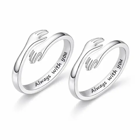 YLNWH Hug Ring for Daughter/Granddaughter Valentine’s Day Gift – “I Will Always Love You” (No Ring Box)