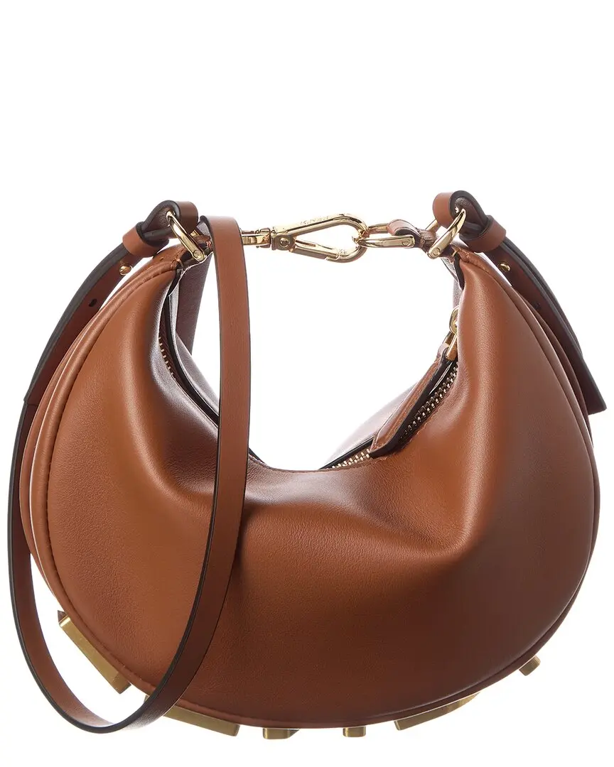 FENDI Fendigraphy Mini Leather Hobo Bag