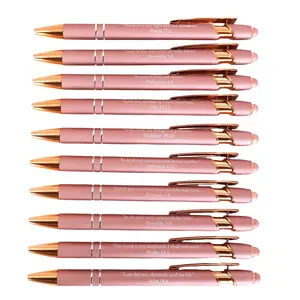 Bible Verse Ballpoint Pen Set, 10pcs/set Creative Touch Screen Ballpoint Pen, Writing Pen for Office School Student, Office Stationery & Supplies, Ballpen Set