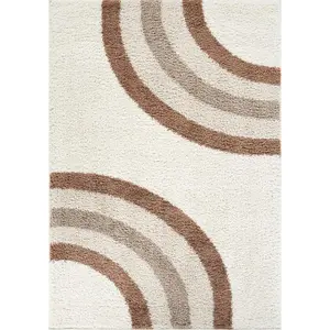 Lisbon Dream Swirl Shag Cream Rug