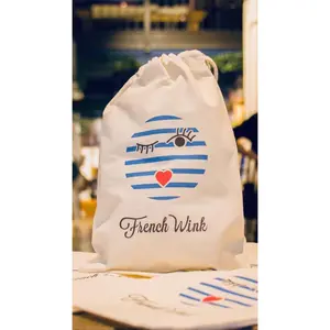 French Wink gift bag - cotton pouch