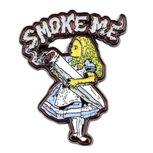 Smoke Me Alice in Wonderland Enamel Pin - Fashion Accessory