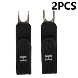 Unisex Elastic Waist Belt - Metal Hook Buckle Less Invisible Design for Work & EDC with Carabiner