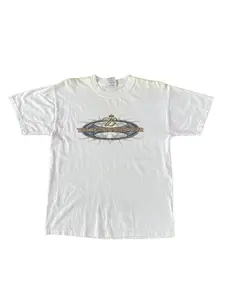 Budweiser Vintage Print T-Shirt, Millennium Style Budweiser Logo Short Sleeve, Men's Casual Round Neck Top, Tiktok Trendy Beer Brand Streetwear