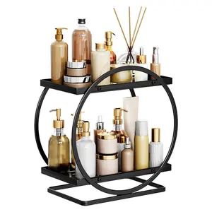Luxury Bathroom Storage Rack, Vanity Organizer Box, Makeup Holder, Desktop Dressing Table Stand, Bath Toilet Sink Countertop Shelf, Cosmetics Organizer Storage
