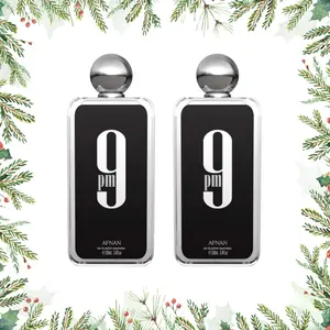 Afnan 9PM Eau de Parfum for Men 3.4 oz (2 Pack) | Long Lasting Amber Vanilla Cologne | Warm Spicy & Sweet Evening Fragrance