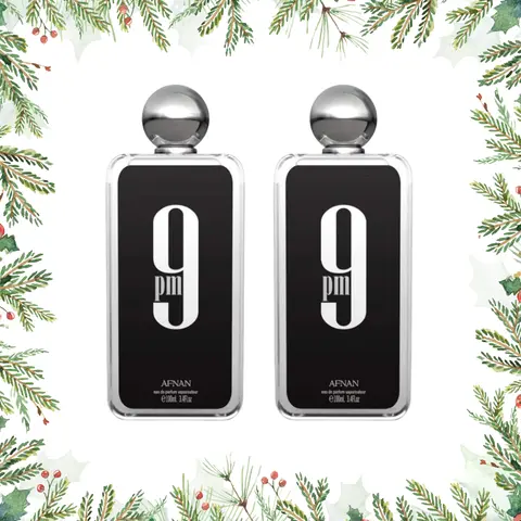 Afnan 9PM Eau de Parfum for Men (2-Pack, 3.4 oz Each) – Alcohol-Based, Amber Men's Fragrance, Warm Spicy & Sweet Long-Lasting Evening Cologne With Vanilla Notes, Alcohol-Based Men's Fragrance