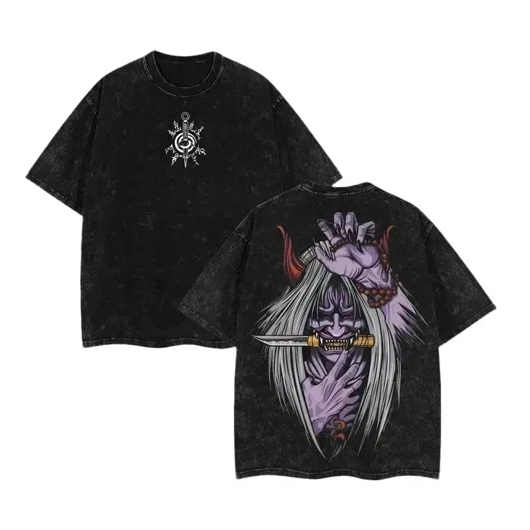 Minato Reaper Death Seal Shinigami Oversized Vintage Washed T-Shirt High-Resolution Vector Graphic Tee Double Printed Heavyweight Cotton Anime Shirt Unisex Y2K Streetwear Perfect Otaku Gift For Men Trendy Manga Apparel Casual Tops High Quality Tees!!!