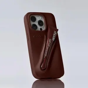 RHODE Silicone iPhone Case with Lip Gloss Holder – Protective Slim Fit Cover for iPhone 11–17