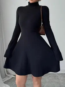 Women's Fashion Casual Knitted Dress, Stylish Ladies' Clothing, Perfect for Daily Wear, Comfortable and Trendy Design