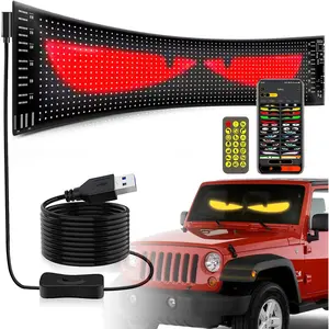 Programmable LED Scrolling Sign, Flexible Screen, Digital Display Matrix Panel Board,  APP Control, Advertising LED Sign with Remote, Custom Text DIY  Animation for Store  Bar (4.7x23.4inch)