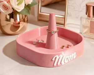 Personalized 3D Printed Mom Gift | Custom Name Jewelry Dish | Mother's Day Gift for Mom, Grandma | Handmade 3D Printed Gift Idea