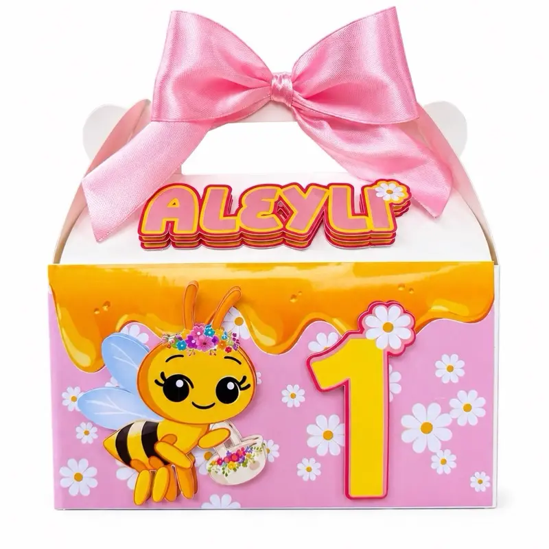 Personalized Bee Party Favor Box