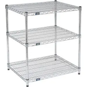 Global Industrial 21243ESD2 34 x 24 x 21 in. Nexel ESD Starter 2 Tier Wire Shelving